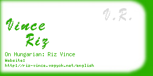 vince riz business card